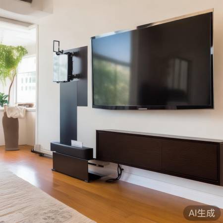 电视挂放：壁挂简洁，落地稳固