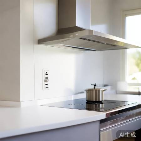 抽油烟机下插座,节省空间方便用