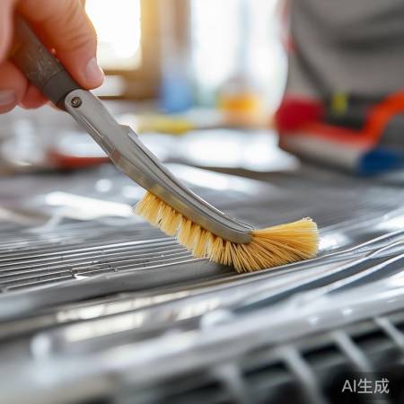 轻轻刷除空调污垢
