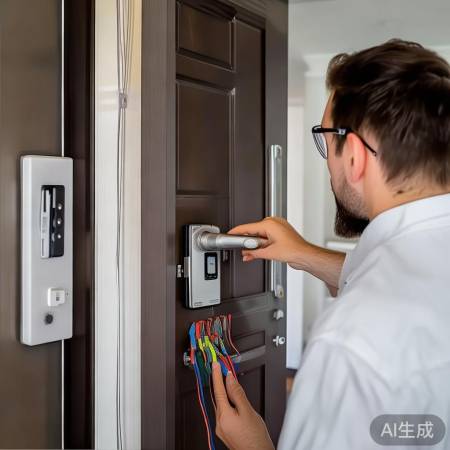 指纹锁安全接入电源