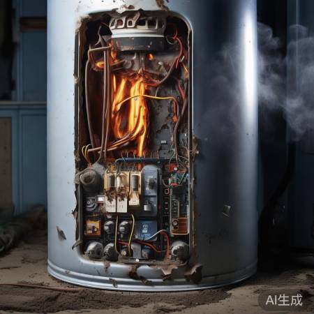 热水器故障，元件烧坏跳闸