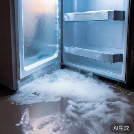 门缝冷风致水结冰