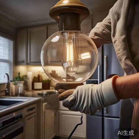 检查灯泡，确保安全更换