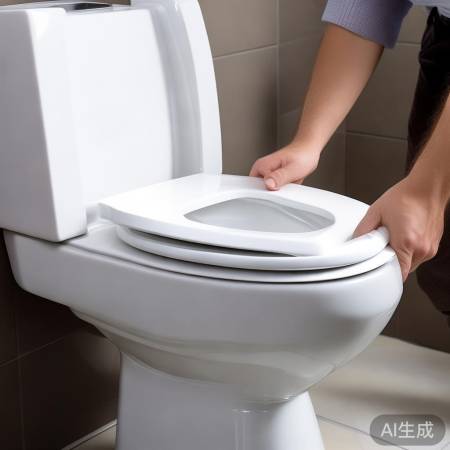 安装马桶盖，确保贴合