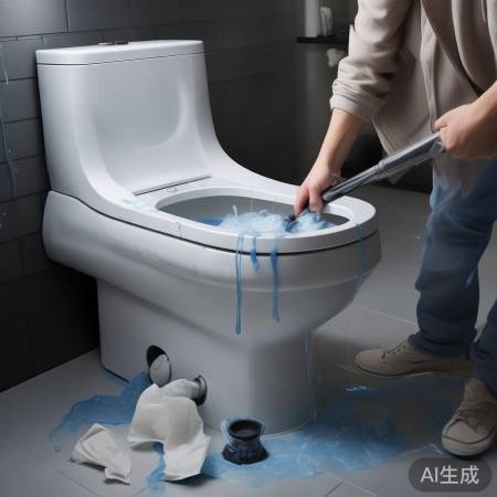 智能马桶堵了,使用不当所致