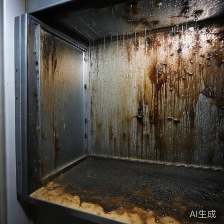 消毒柜内部污垢积存