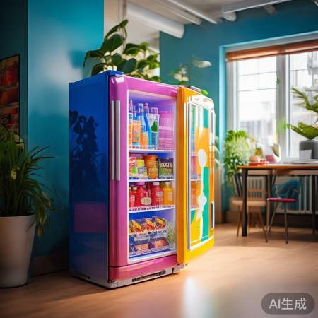 办公室小冰箱,温馨风景线