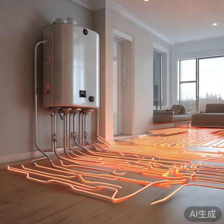 壁挂炉地暖回水系统,循环加热。