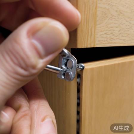 固定门框卡扣，螺丝适度拧紧。