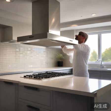 安装油烟机完成