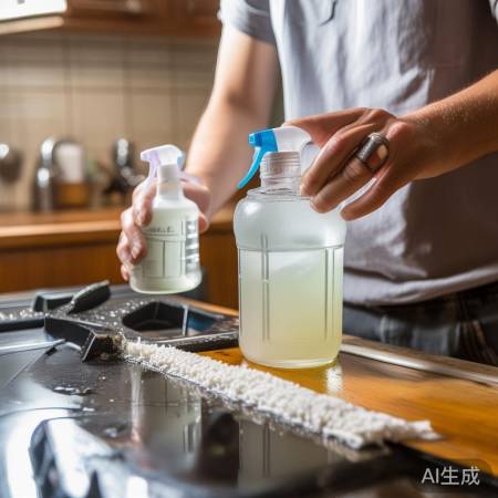 厨房清洁妙招：白醋热水去渍